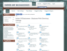 Tablet Screenshot of indexofbusinesses.com